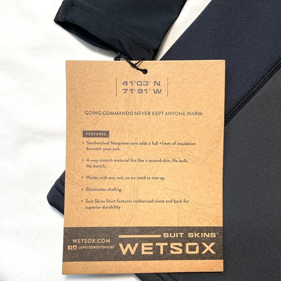 Wetsox XL Neoprene Surf Swimming Suit Skins Mens 1MM Wetsuit Flex Top L/S Jacket - Picture 9 of 17